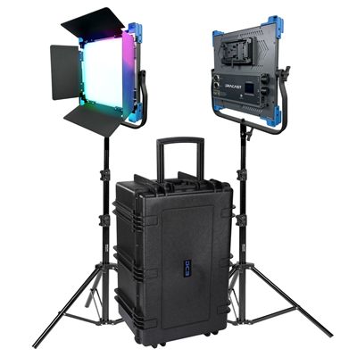 Dracast Pro Series II LED1000 RGB and Bi-Color LED 2 Light Kit