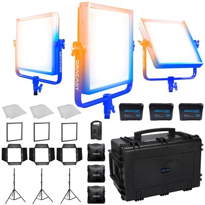 Dracast Pro Series Studio Kit - Bi-Color LED 3 Light Kit