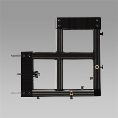 Draper StageScreen Corner, 14 1/4 in x 8 in, Black