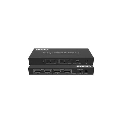 DVDO Matrix-22 4K 2x2 HDMI Matrix Switcher with Audio Outputs and HDR