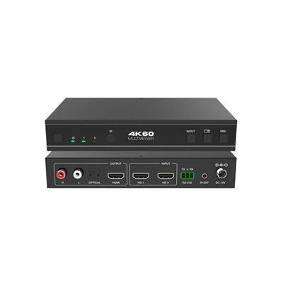 DVDO Switcher-21SS-MV 4K 2x1 Seamless HDMI Switcher with Multiview & Audio Output