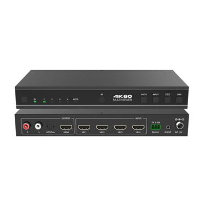 DVDO Switcher-41SS-MV 4K 4x1 Seamless HDMI Switcher with Multiview & Audio Output