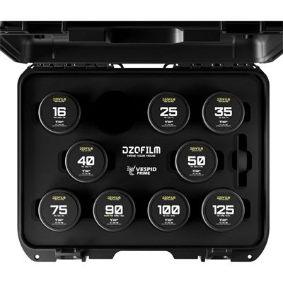 Dzofilm Vespid Prime 9-Lens Set (16/25/35/40/50/75/90/100/125mm) Cine Lens Set