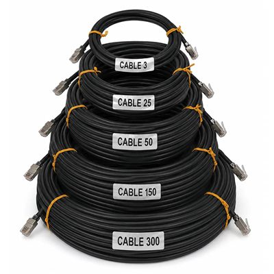 EtherWAN Outdoor CAT6 Cable, Shielded Waterproof Patch, RJ45