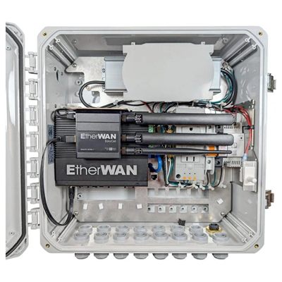 EtherWAN EasyPoE Pro Series NEMA-Rated Indoor/Outdoor Enclosure w/ Integrated Hardened Managed PoE Switch