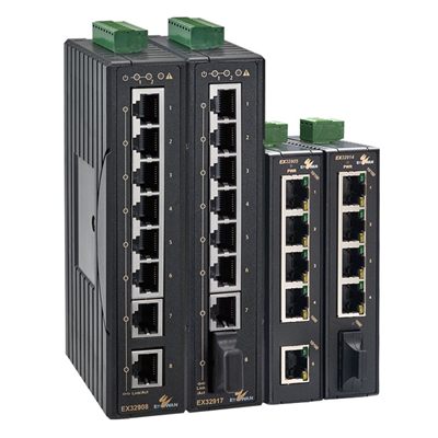 EtherWAN EX32008 Industrial Unmanaged 5 to 8-Port Gigabit and 1-Port 1000BASE-X Ethernet Switch