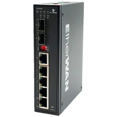 EtherWAN EX42395AT Hardened Unmanaged 4-Port Gigabit PoE & 2-Port Gigabit SFP/RJ45 Combo Ethernet Switch