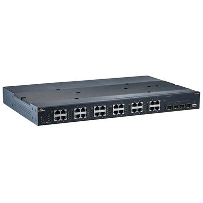 EtherWAN EX75900 Series Hardened Managed 24-Port Gigabit PoE and 4-Port 10G SFP+ Ethernet Switch