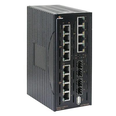 EtherWAN EX78900R Series Hardened Managed 16-Port Gigabit PoE Ethernet Switch
