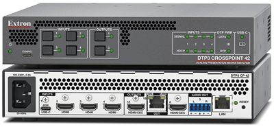 Extron DTP3 CrossPoint 42 Compact 4x2 4K/60 Seamless Scaling Matrix Switcher
