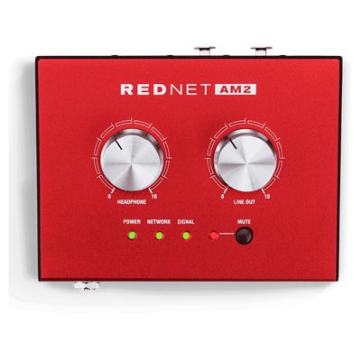Focusrite RedNet AM2 Stereo Dante Headphone and Line Monitoring Unit
