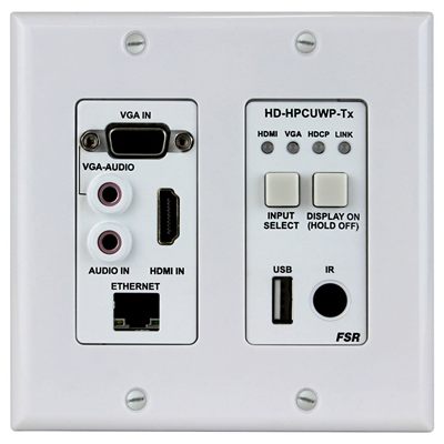 FSR HD-HPCUWP-Tx HDBaseT HDMI, VGA and USB Wall Plate
