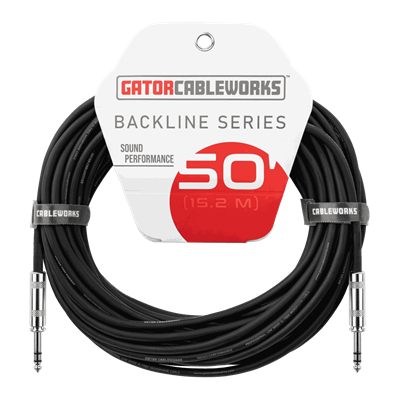 Gator Cableworks Backline 50 ft TRS Balanced Patch Cable