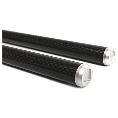 Genustech G-DCFR 15mm Carbon Fiber Rods, Pair End Caps, At A Fraction Of The Weight