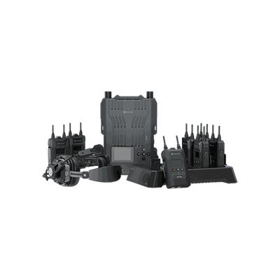 Hollyland Solidcom M1 Pro Full-Duplex Wireless Intercom, 8 Beltpacks, Dual-Ear Headsets