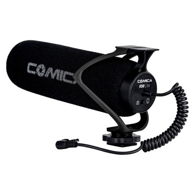 Ikan CVM-V30 LITE B Electret Super-Cardioid Directional Condenser Shotgun Video Microphone (Black) (CoMica)