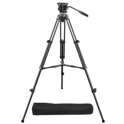 Ikan 2-Stage Carbon Fiber 65mm Fluid Head Tripod Kit, 6.6 lbs Payload, (E-Image)