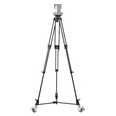 Ikan Aluminum Tripod, Dolly, 75mm Flat Base, and Quick Release Plate for PTZ Cameras
