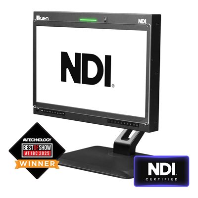 Ikan Aura 19" POE++ Desktop Monitor with Full NDI Encoding/Decoding and IP Tally Light