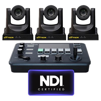Ikan OTTICA Bundle, 3 FHD PTZ Cameras, 1 PTZ Controller