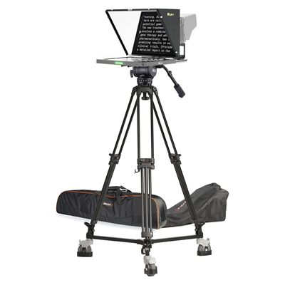 Ikan 19in 4:3 Teleprompter, Tripod & Dolly Turnkey
