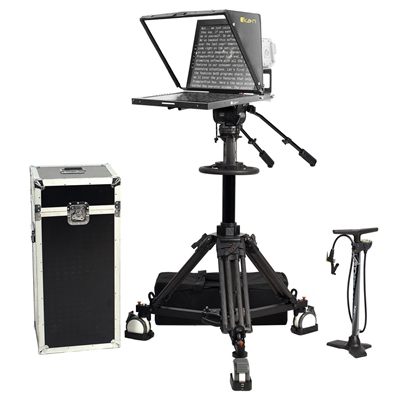 Ikan 19" Widescreen Teleprompter, Pedestal and Dolly Turnkey