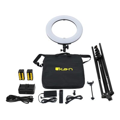 Ikan Oryon 18" Ring Light Kit with Batteries and Stand (Version 2)