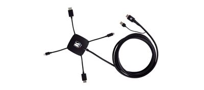 Kramer K-SPIDER Active Multi-Format Input (M) to HDMI Output (M) Adapter Cable