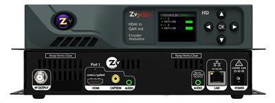 Kramer ZvPro810-NA HD video encoder/QAM modulator with 1 HDMI video input up to 1080i/1080p with embedded digital audio or