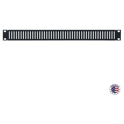 Lowell AVPB1 Aluminum Vent Panel with Flange, 1U