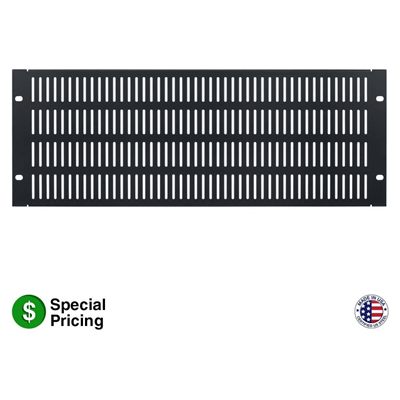 Lowell SVSP-4 Steel Vent Panel with Slots, 4U