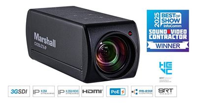 Marshall Electronics CV355-27X-ND3 27x HD60 NDI Camera with 3G-SDI