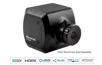 Marshall Electronics CV366 Compact Genlock Camera, 3G-SDI and HDMI