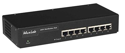 MuxLab 500300 CATV Hub - 8 Ports, 110V