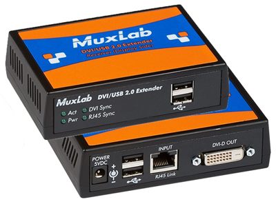 MuxLab 500391 DVI / USB2.0 HDBaseT Extender Kit
