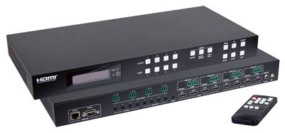 MuxLab 500428 HDMI 2.0 4X4 Seamless Matrix with Videowall & Multiview