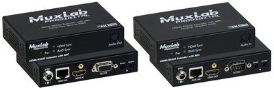 MuxLab 500458 HDMI/RS232 Extender Kit with ARC, HDBT, UHD-4K