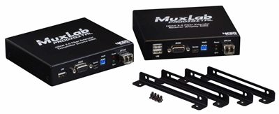 MuxLab 500485 HDMI 2.0 Fiber Extender Kit, Single Mode