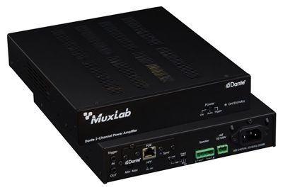 MuxLab 500553 Dante 2-Channel Power Amplifier 240W