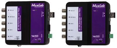 MuxLab 500734 6G-SDI Extender Over Fiber Optic with Return Channel