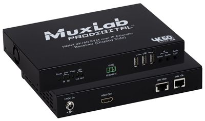 MuxLab 500760 HDMI 4K/60 KVM Over IP Receiver, UTP