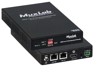 MuxLab 500768 HDMI over IP Uncompressed Receiver, 4K/60