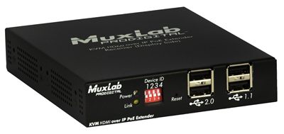 MuxLab 500770 KVM HDMI over IP PoE Receiver