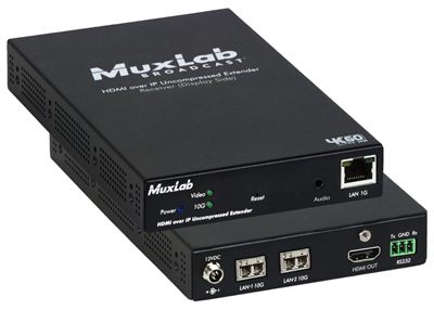 MuxLab 500774 HDMI 4K / ST2110 over IP Uncompressed Gateway Converter RX, MM
