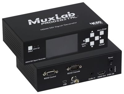 MuxLab 500830 HDMI 2.0/3G-SDI Signal Generator
