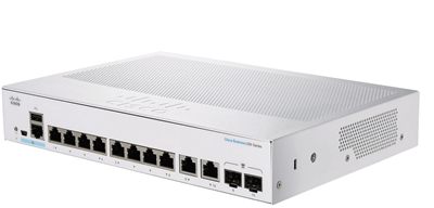 MuxLab 500995 Cisco CBS350-8P-E-2G-NA 8-Port Gigabit PoE Managed Switch, Pre-Configured