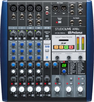 Presonus StudioLive AR8c 8-Channel Hybrid Mixer and USB Interface