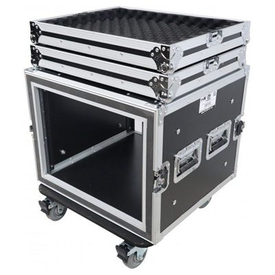 PRO X T-8RSP ATA Style 8U Shockproof Rack Mount Flight Case 20 inch Depth with Caster Wheels