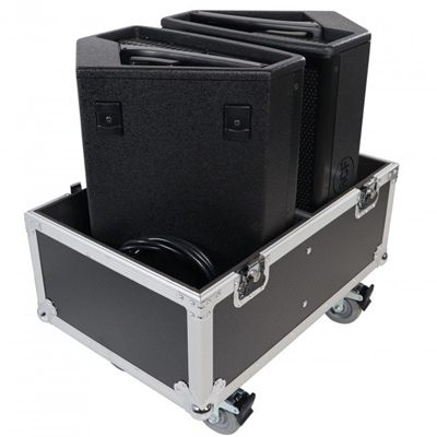 PRO X X-RCFNX12-SMAX2W Stage Monitor Flight Case For 2 RCF NX 12-SMA W/4" Wheels