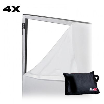 PRO X XF-S3048W Replacement Four Panel x4 Scrim Kit for ProX Facades White Fabric